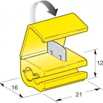 Auto elektroinstalace rychlospojka žlutá 2,5-6mm