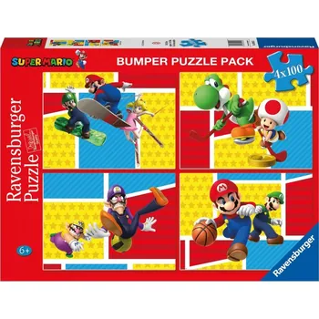 Puzzle Ravensburger Puzzle Super Mario 4x 100 dílků