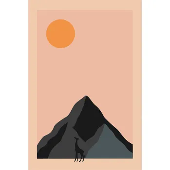 Malování podle čísel - Boho žirafa Velikost: 20x30cm, Rámování: Pouze srolované plátno