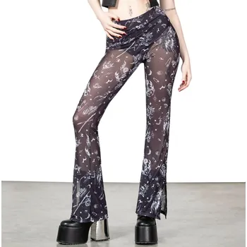 Dámské kalhoty kalhoty dámské KILLSTAR - Dazed Skull Flares - Black - M