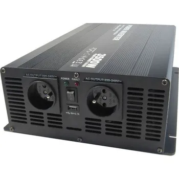 Měnič napětí Soluowill INV 12V 2500W SOLU - měnič napětí z 12V na 230V, výkon 2500W modifikovaná sinusovka