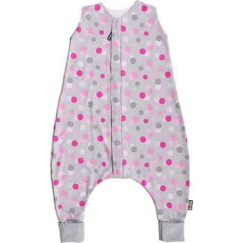 Kojenecký overall Kaarsgaren Letní spací pytel s nožičkami 80 cm bambus šedý s puntíky