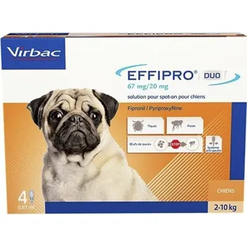 VIRBAC Effipro Duo Spot-on (S) 4x0,67ml (pro psy 2-10kg)