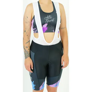 Dámské kraťasy Dámské cyklošortky premium ALTISPORT SWE/ALW01S14 FIALOVÁ/MODRÁ S