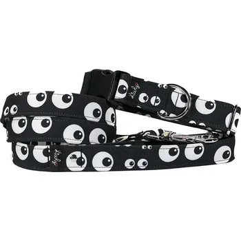 Obojek pro psa Obojek HAPPYZOO BY KIWLY softshell Oči 2,5x27-40cm