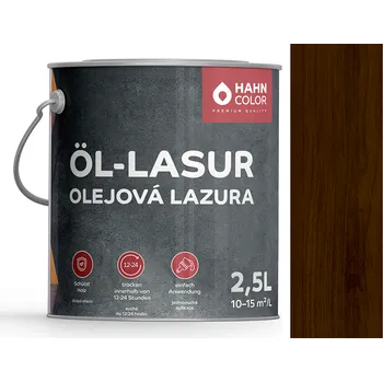 barva a nátěr na dřevo Hahn Color OLEJOVÁ LAZURA 2,5L OL-10 Palisandr - Palisander