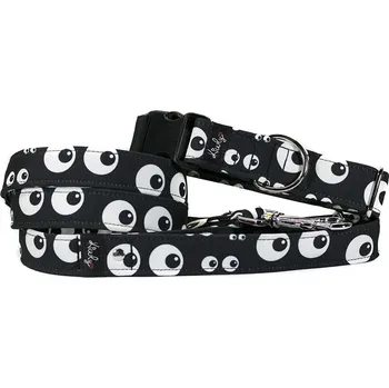 Obojek pro psa Obojek HAPPYZOO BY KIWLY softshell Oči 3x32-48cm