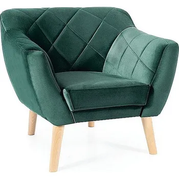 Křeslo Čalouněné křeslo KARO 1 velvet zelené/buk