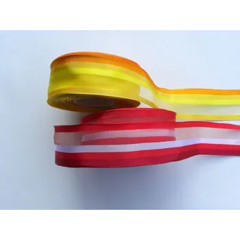 Stuha stuha s proužky letní žlutooranžová