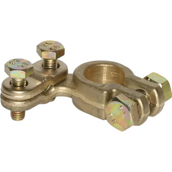 Autobaterie svorka akumulátoru, mosazná, mínus