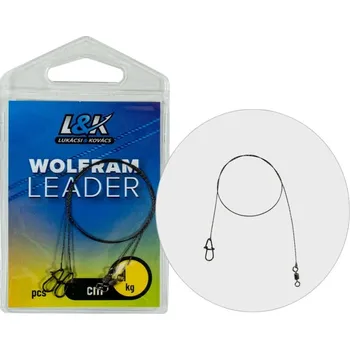 L&K - Návazec přívlačový Wolfram Leader 20 cm 5 kg 2 ks