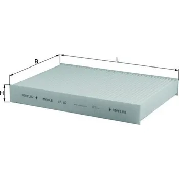 Ventilátor topení a klimatizace Kabinový (pylový) filtr MAHLE LA 87