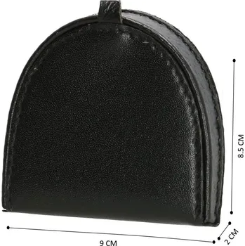 Peněženka kožená peněženka na mince 8.5x9cm BLACK