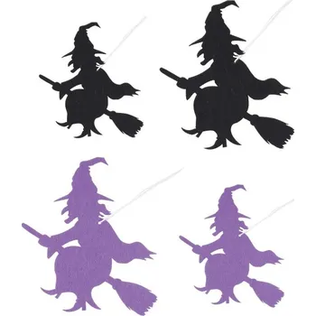 Čarodějnice z filcu na zavěšení 14,5 cm a 20 cm, 4 ks