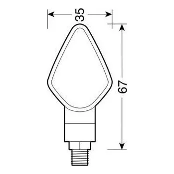 Osvětlení pro motocykl LED blinkry PENTA 12V blinkry na motorku, čiré sklo černé blinkry