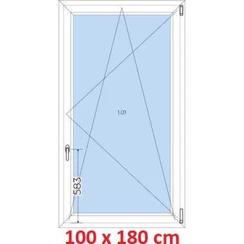 Okno Soft Plastové okno 100x180 cm, otevíravé a sklopné