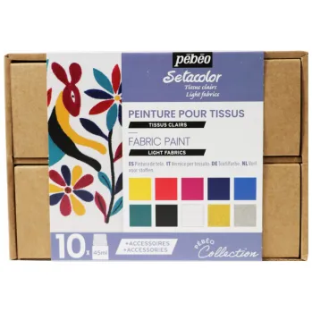 Speciální výtvarná barva Setacolor Light fabrics - sada 10 barev na textil (průhledné) (Setacolor Light fabrics - sada 10 barev na textil (průhledné))