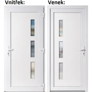 Vchodové dveře Venkovní vchodové dveře Soft Julie bílé 80x198 cm, pravé