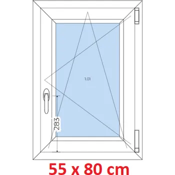 Okno Soft Plastové okno 55x80 cm, otevíravé a sklopné