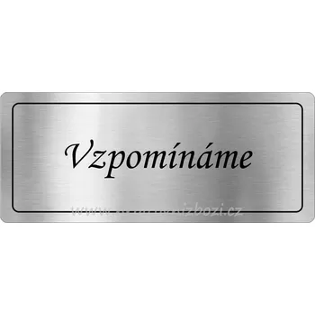 Smuteční dekorace Rytá cedulka na pomník 12 x 5 cm - 3.