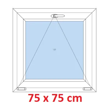 Okno Soft Plastové okno 75x75 cm, sklopné