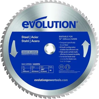 Řezný kotouč Pilový kotouč na ocel Evolution - 305x25,4x2,2 mm (60z)