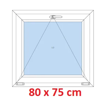 Okno Soft Plastové okno 80x75 cm, sklopné