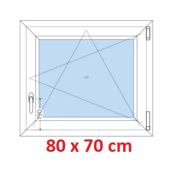 Okno Soft Plastové okno 80x70 cm, otevíravé a sklopné