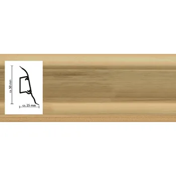 soklová lišta 2122 lišta Ořech oliva Döllken SLK50 s pružnými chlopněmi vedení kabelů