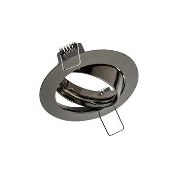 Svítidlo GTV Stropní bodové svítidlo PORTO-K, IP20, kulaté, černý chrom, s nastavením úhlu, TYP 5515