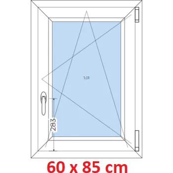 Okno Soft Plastové okno 60x85 cm, otevíravé a sklopné