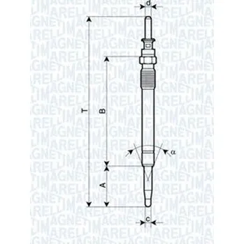 Zapalovací a žhavicí svíčka Žhavící svíčka MAGNETI MARELLI 062900078304