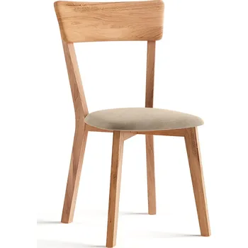 Jídelní židle Židle dubová Leon s béžovým čalouněním M11