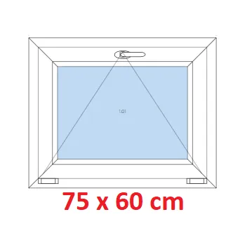Okno Soft Plastové okno 75x60 cm, sklopné