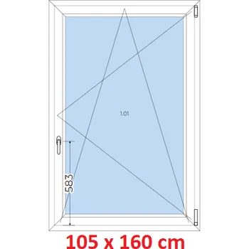 Okno Soft Plastové okno 105x160 cm, otevíravé a sklopné