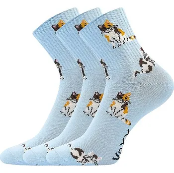 Dámské ponožky VOXX Ponožky dámské letní AGAPI s obrázky KOČKY 2 (3 páry) 35-38 119957