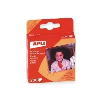 Samolepící etiketa Samolepicí rohy na fotky, 200 ks/bal, APLI