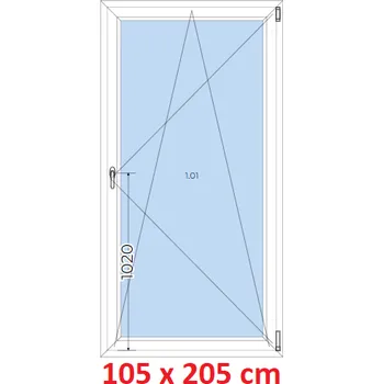 Okno Soft Plastové okno 105x205 cm, otevíravé a sklopné