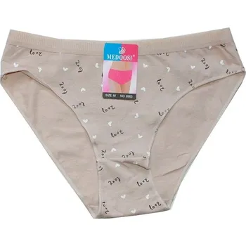 Dámské bokové kalhotky srdíčka krémové 8963