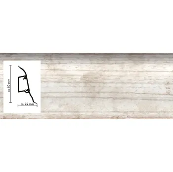 soklová lišta 2165 lišta Döllken SLK50 s pružnými chlopněmi vedení kabelů