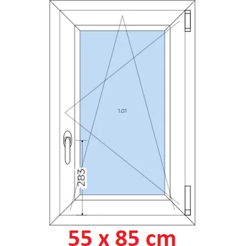 Okno Soft Plastové okno 55x85 cm, otevíravé a sklopné