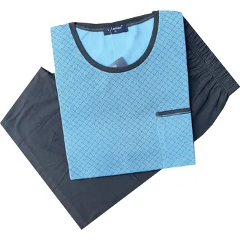 Pánské oblečení C-Lemon Pánské bavlněné krátké pyžamo C/Lemon Barva: Tyrkysová, Velikost: L