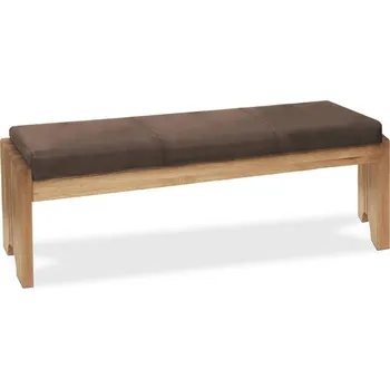 Hnědá lavice s úložným prostorem masiv dub Toscana 130 cm