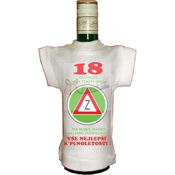 Žertovný předmět Tričko na lahev jubileum - výročí 18 let