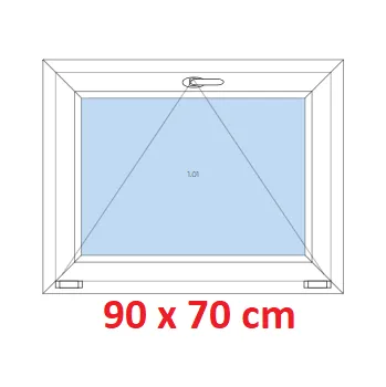 Okno Soft Plastové okno 90x70 cm, sklopné