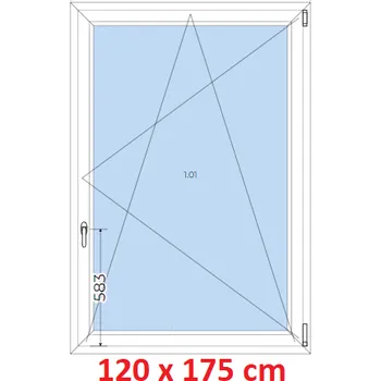 Okno Soft Plastové okno 120x175 cm, otevíravé a sklopné