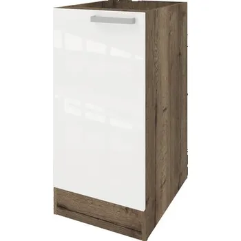 Kuchyňská skříňka Kuchyňská skříňka spodní s dvířky BASIC S 40 dub halifax/biela lesk