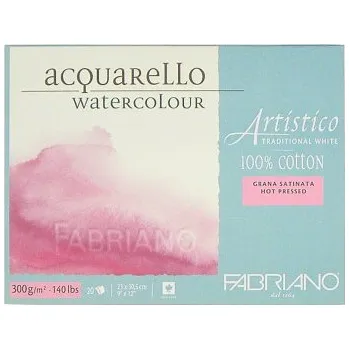 Blok Fabriano Artistico Hot pressed 23x30,5cm 300g blok pro akvarel (Fabriano Artistico Hot pressed 23x30,5cm 300g blok pro akvarel)