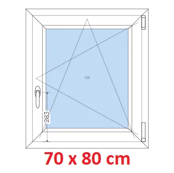 Okno Soft Plastové okno 70x80 cm, otevíravé a sklopné