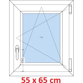 Okno Soft Plastové okno 55x65 cm, otevíravé a sklopné